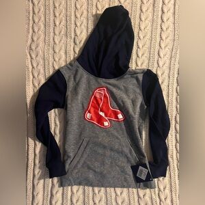 NWT MLB genuine merchandise Boston Red Sox hoodie with front pocket, size YM
